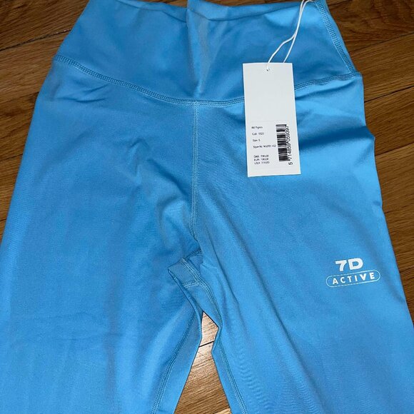 Blue 7 Days Active Signature Leggings (SMALL - Picture 3 of 9